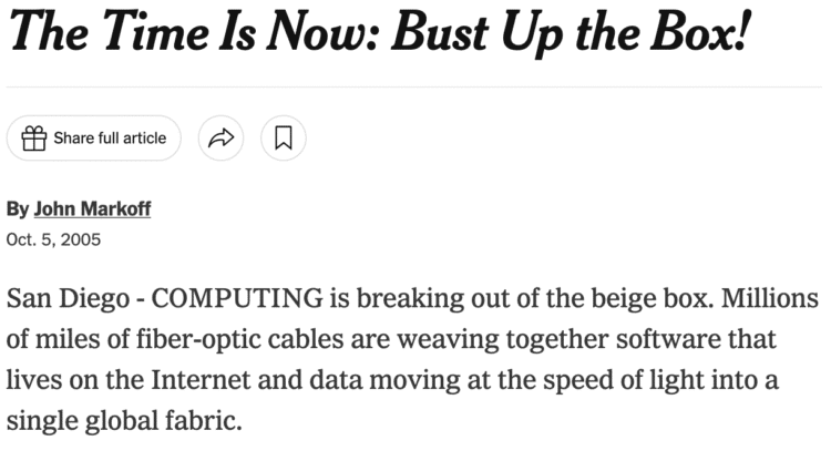 The Time Is Now: Bust Up the Box! – New York Times