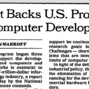 Report Backs U.S. Program For Computer Development – New York Times