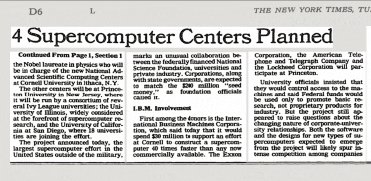 U.S. And Companies Set Campus Centers for Supercomputers – New York Times