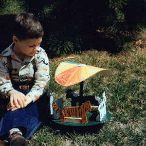 Young Larry with Merry-Go-Round
